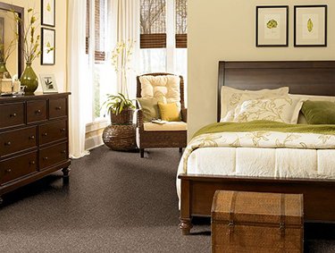 bedroom with Cleartouch PET polyester carpet