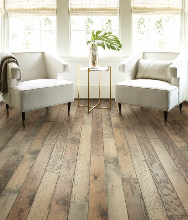 Textured hardwood floors from Martin's Floor Coverings Inc